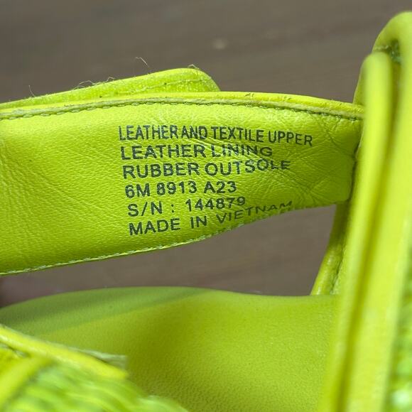 Tory Burch Sport Espadrille Raffia & Leather Platform Sandals Green Size 6 - Picture 7 of 8